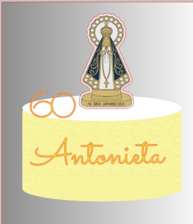 Topo de Bolo - Kit Nossa Senhora